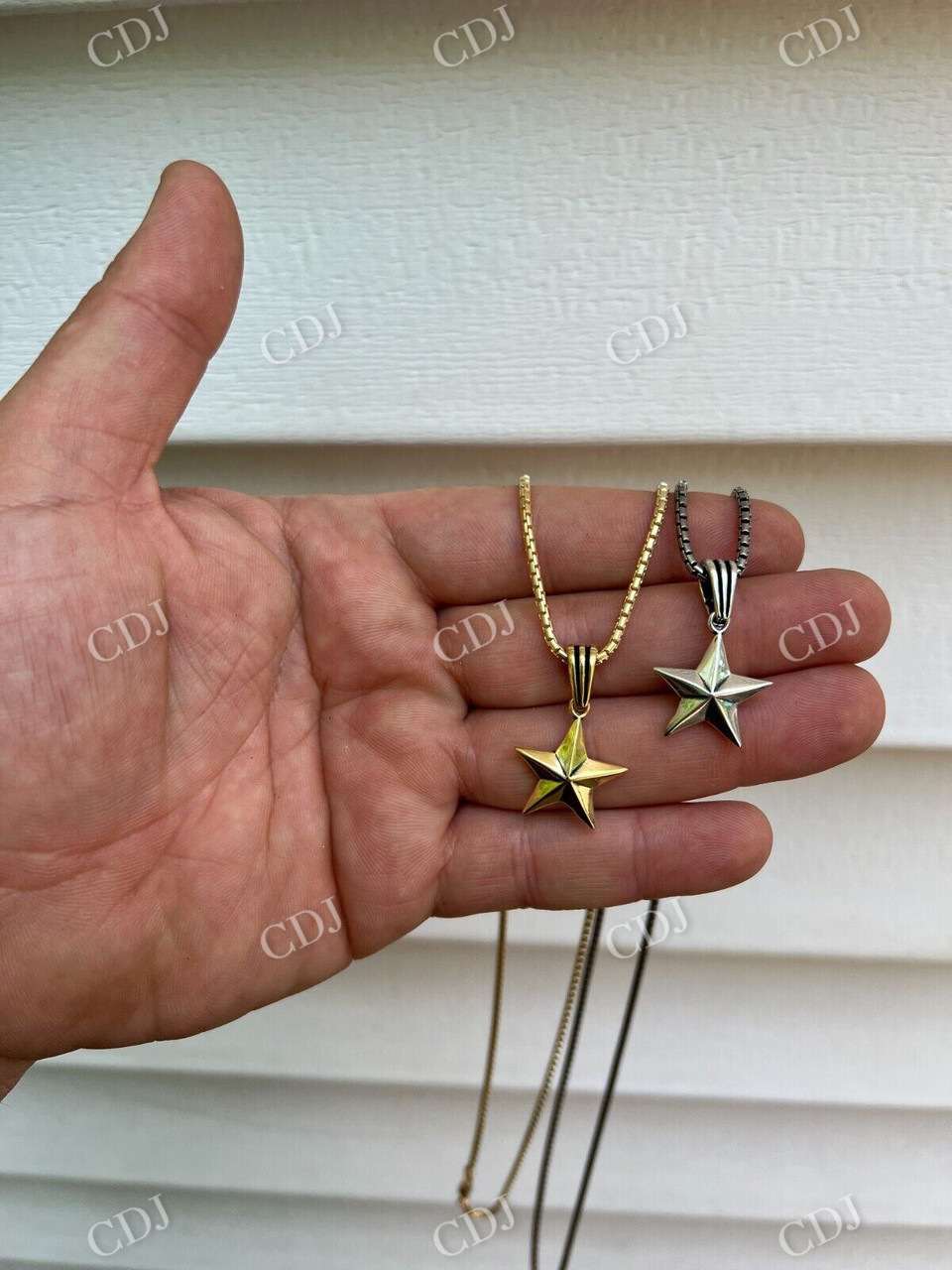 14k Gold star Hip Hop Pendant  customdiamjewel   