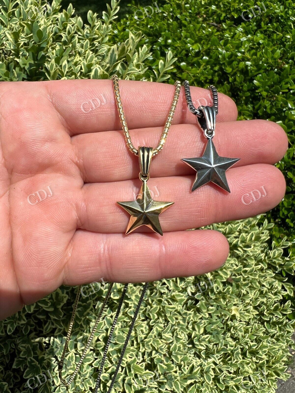 14k Gold star Hip Hop Pendant  customdiamjewel   