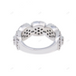 Iced Out 14K Cluster Halo Moissanite Eternity Ring hip hop jewelry customdiamjewel