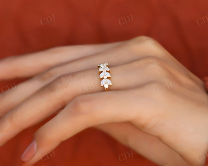 14K Gold Marquise Diamond Wedding Band  customdiamjewel   
