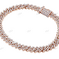 Trendy One Row Silver Moissanite Cuban Bracelets