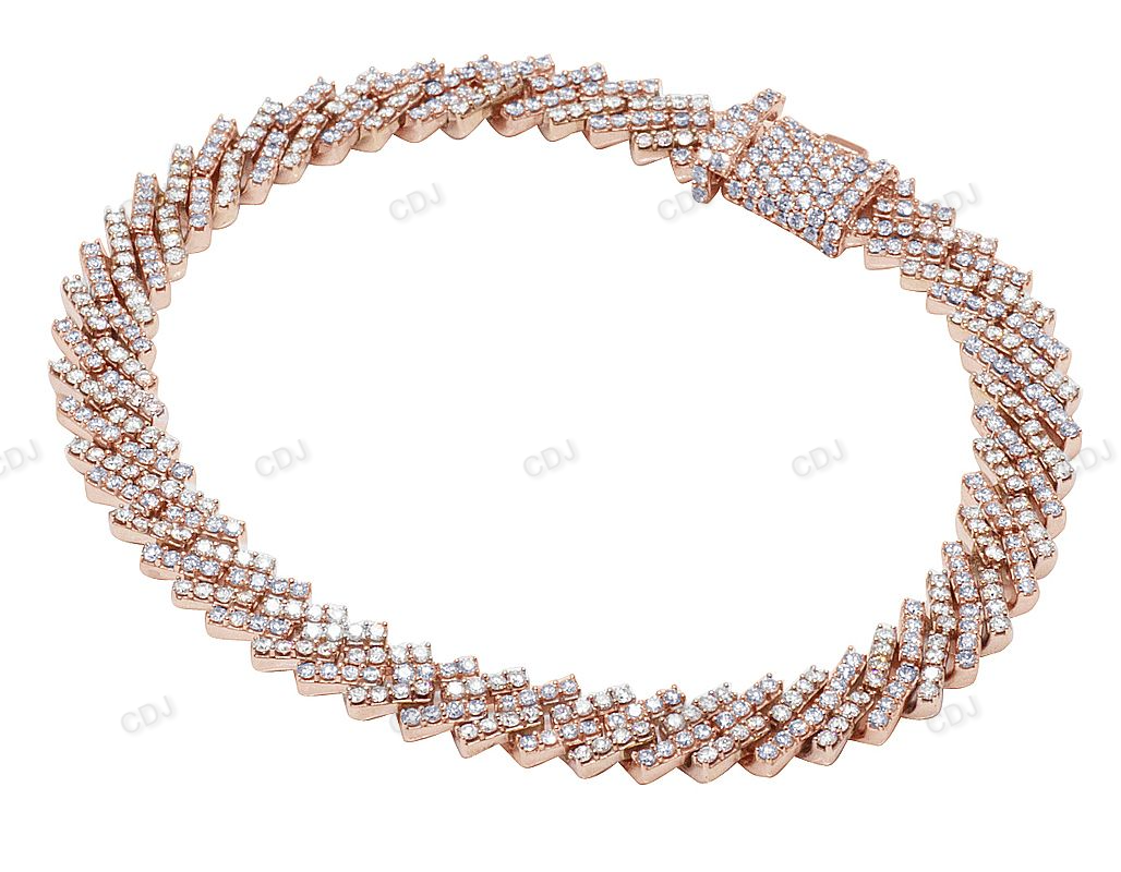 Trendy One Row Silver Moissanite Cuban Bracelets