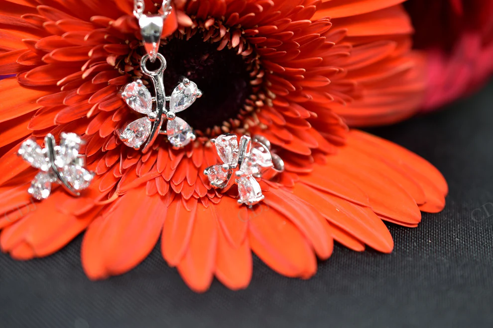 Sterling Silver Butterfly Wing Moissanite Pendant hip hop jewelry CustomDiamJewel