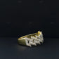 Sterling Silver Moissanite Cuban Link Ring Hip Hop Ring customdiamjewel