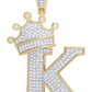 0.65 CTW Custom Natural Diamond "K" Letter Pendant CustomDiamJewel