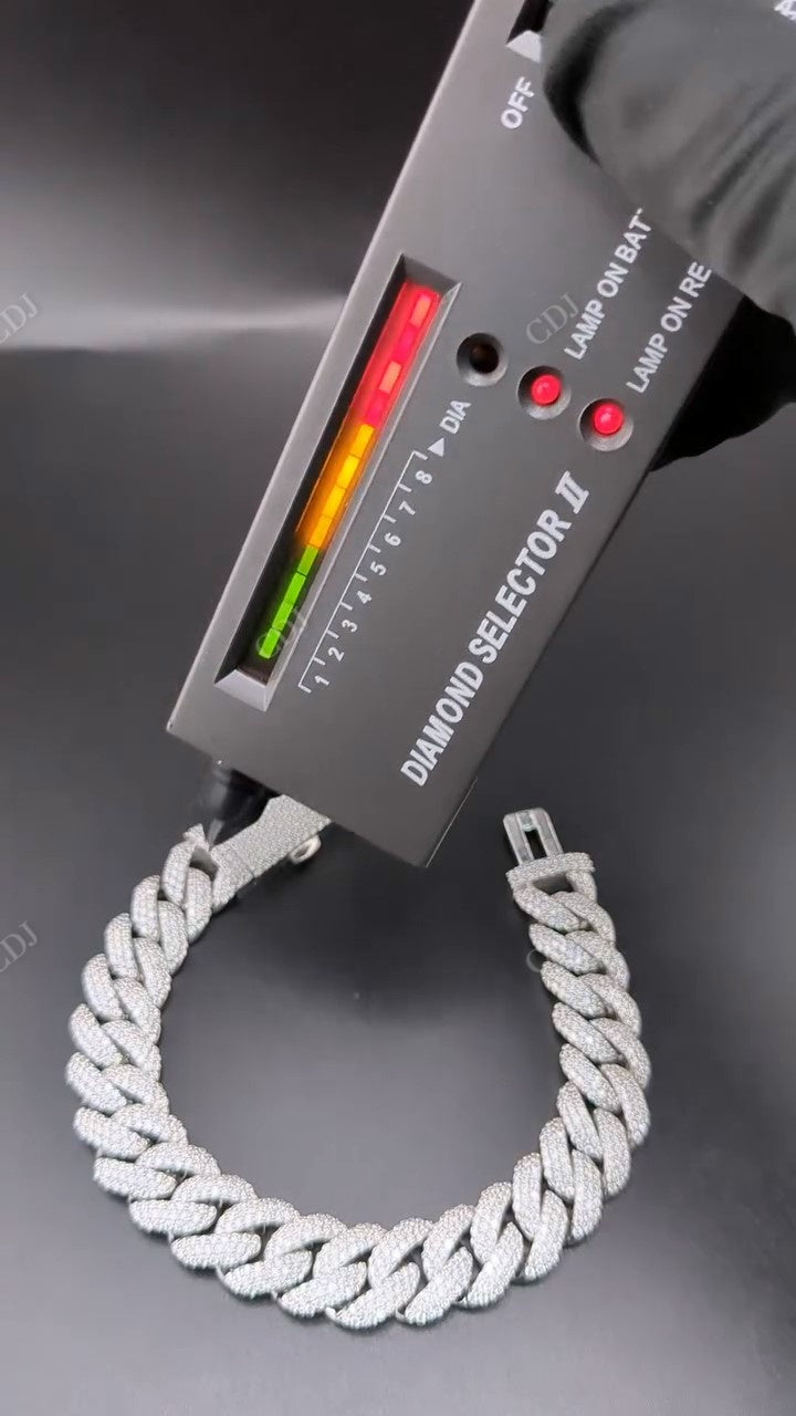 Handset Diamond Cuban Linked Hip Hop Bracelet hip hop jewelry CustomDiamJewel   