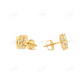 Yellow Gold Plated Multi Shape Moissanite Diamond Earrings Stud earrings CustomDiamJewel