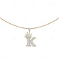 0.65 CTW Custom Natural Diamond "K" Letter Pendant CustomDiamJewel