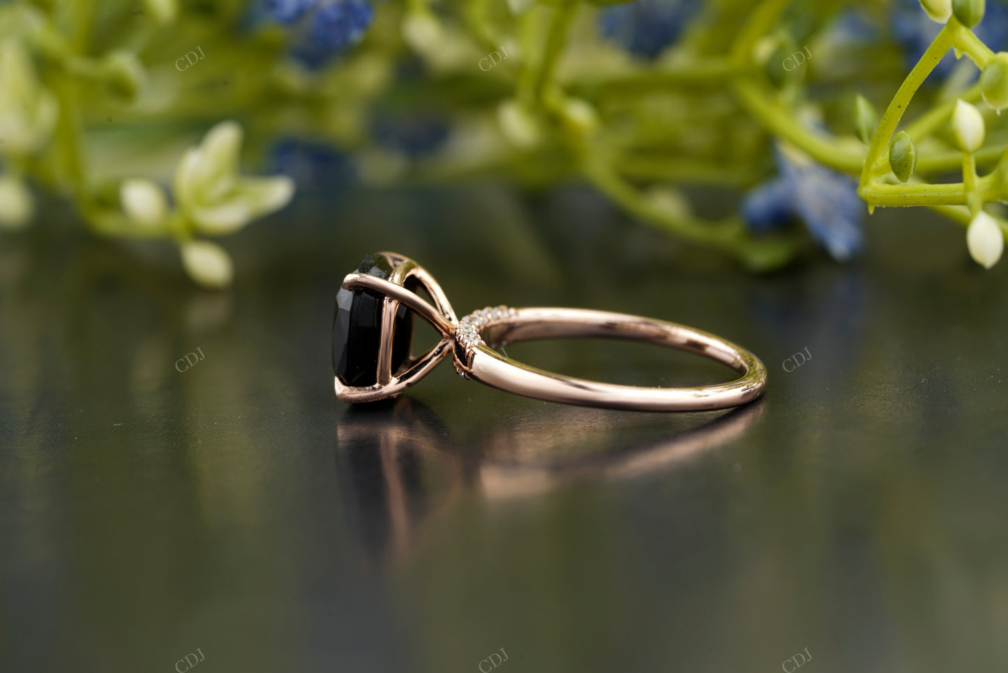 Cushion Rose Gold Engagement Ring customdiamjewel