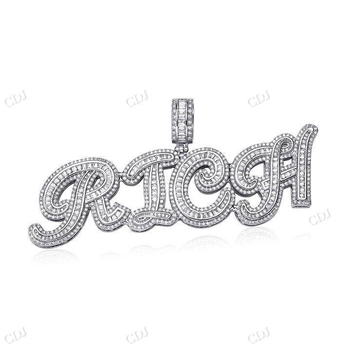 Hip Hop Iced Out RICH Moissanite Diamond Pendant hip hop jewelry CustomDiamJewel