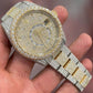Rolex Datejust SkyDweller full iced out 2 tone Moissanite Diamond Watch customdiamjewel