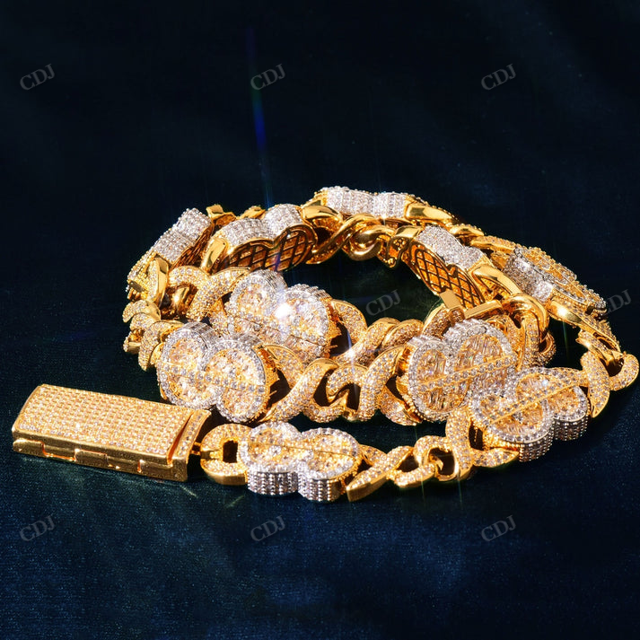 14mm Infinity Link Dollar Sign Hip Hop Chain hip hop jewelry CustomDiamJewel
