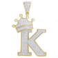 0.65 CTW Custom Natural Diamond "K" Letter Pendant CustomDiamJewel