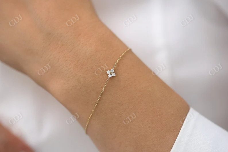0.14CTW Moissanite Cluster Diamond Bracelet  customdiamjewel   