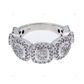 Iced Out 14K Cluster Halo Moissanite Eternity Ring hip hop jewelry customdiamjewel