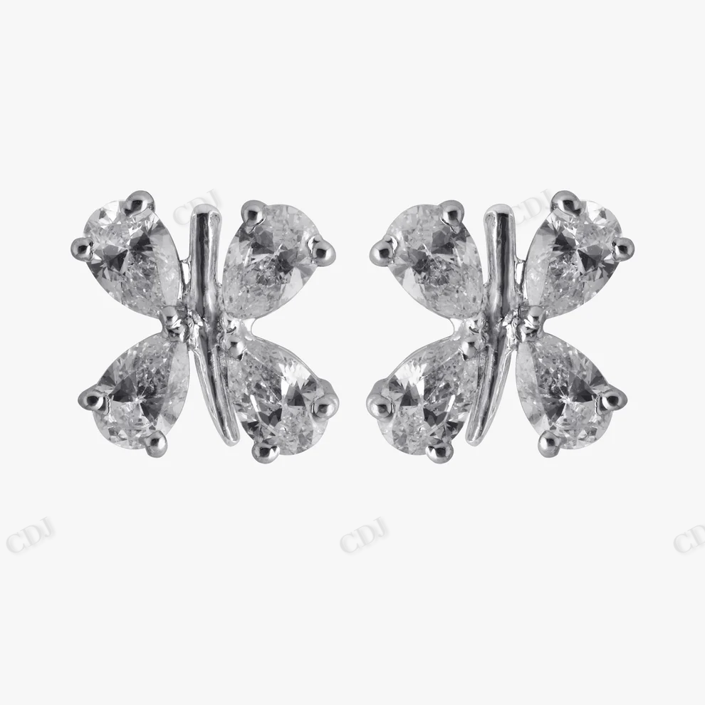 Sterling Silver Butterfly Wing Moissanite Pendant hip hop jewelry CustomDiamJewel