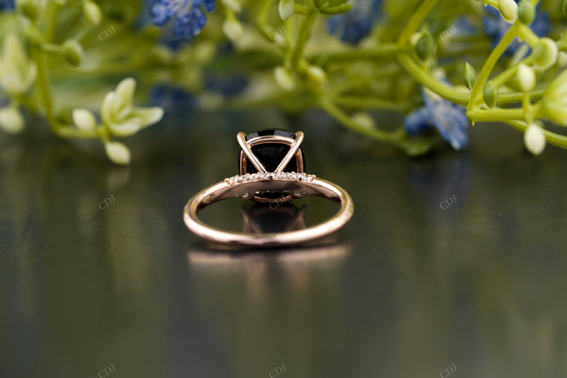 Cushion Rose Gold Engagement Ring customdiamjewel