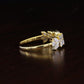 0.97CTW Marquise And Round Lab Grown Diamond Floral Wedding Band  customdiamjewel   