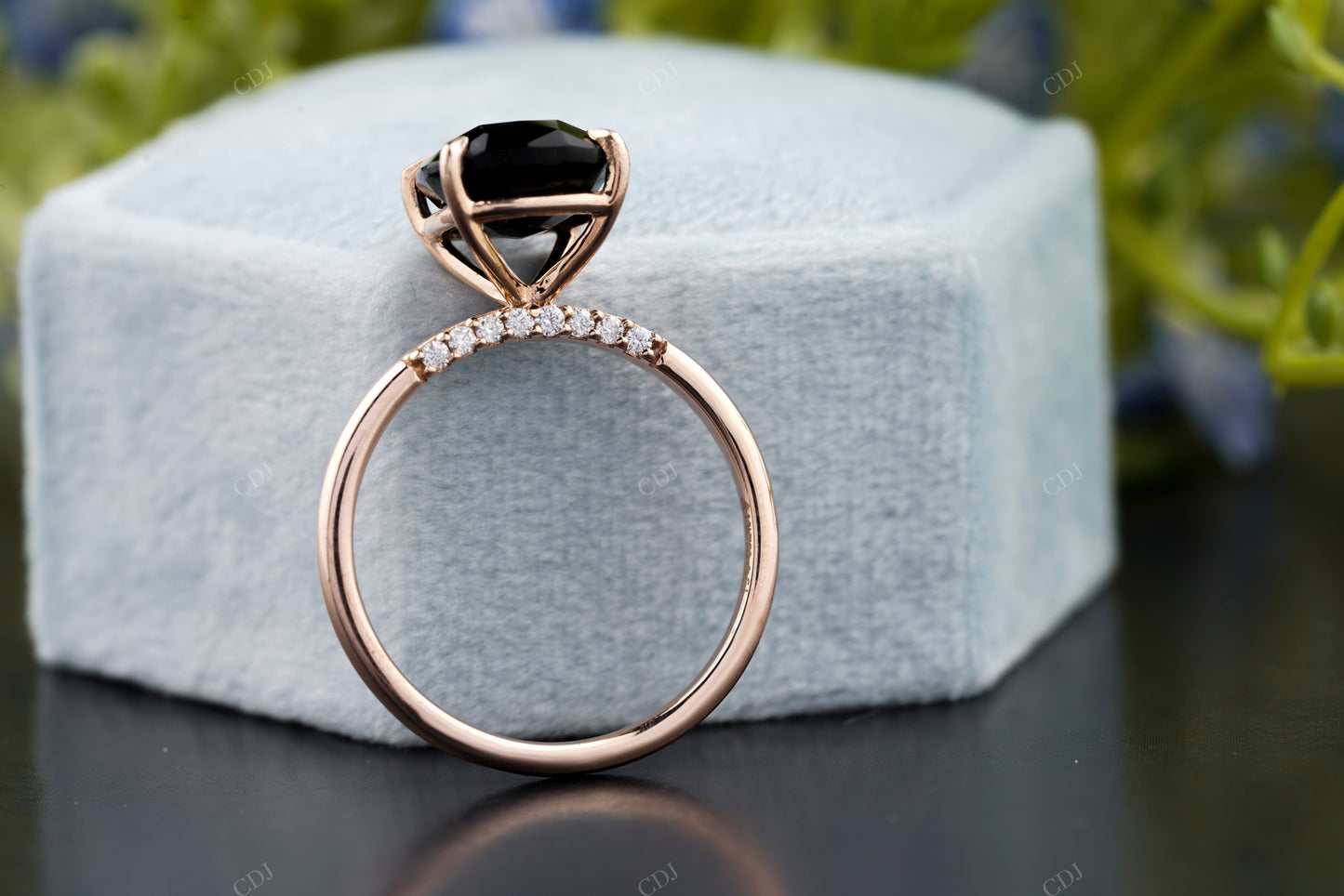 Cushion Rose Gold Engagement Ring customdiamjewel