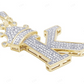 0.65 CTW Custom Natural Diamond "K" Letter Pendant CustomDiamJewel
