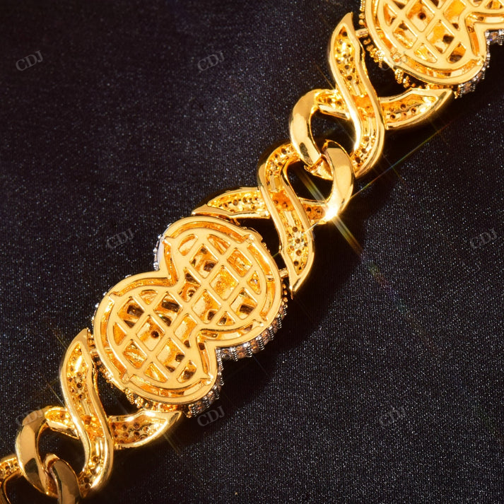 14mm Infinity Link Dollar Sign Hip Hop Chain hip hop jewelry CustomDiamJewel