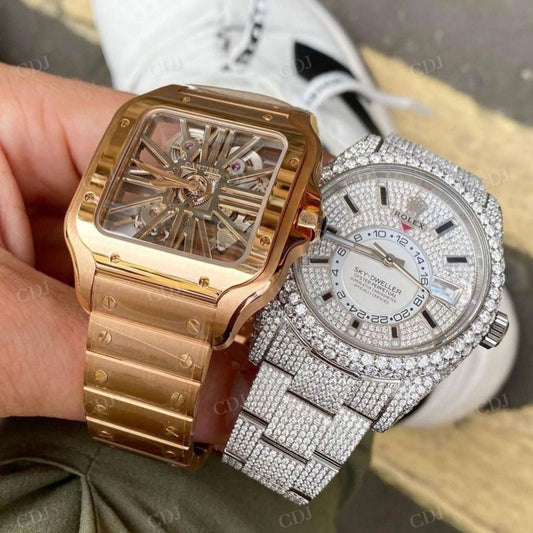 Iced Out Hip Hop Custom Moissanite Diamond Watches customdiamjewel
