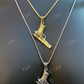 Yellow gold Gun Unique Style Pendant customdiamjewel