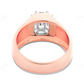 18Kt Emerald Moisanite Cluster Diamond Ring Engagement Ring CustomDiamJewel
