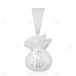 Iced Out Moissanite Diamond Sparkle Dollar Bag Pendant hip hop jewelry CustomDiamJewel