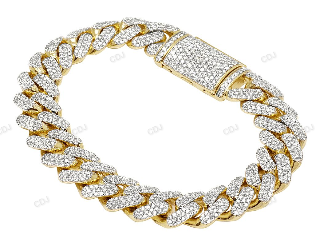 13MM Silver Moissanite Popular Miami Cuban Bracelets