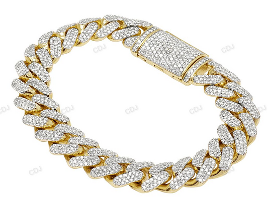 13MM Silver Moissanite Popular Miami Cuban Bracelets