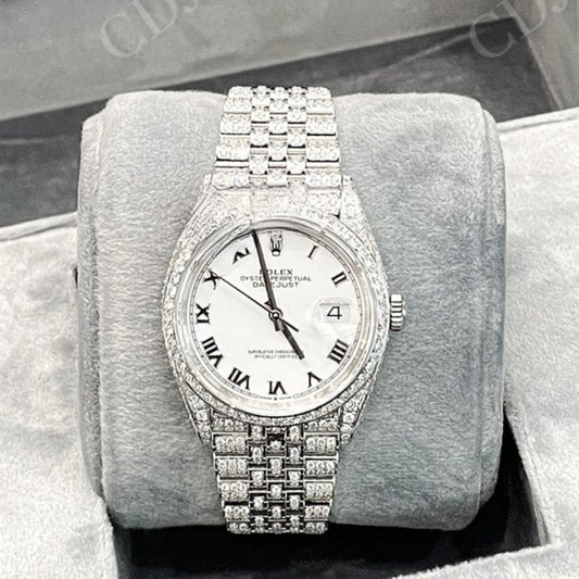 Rolex Small Bezel Buss Down Hip Hop Moissanite Watch customdiamjewel