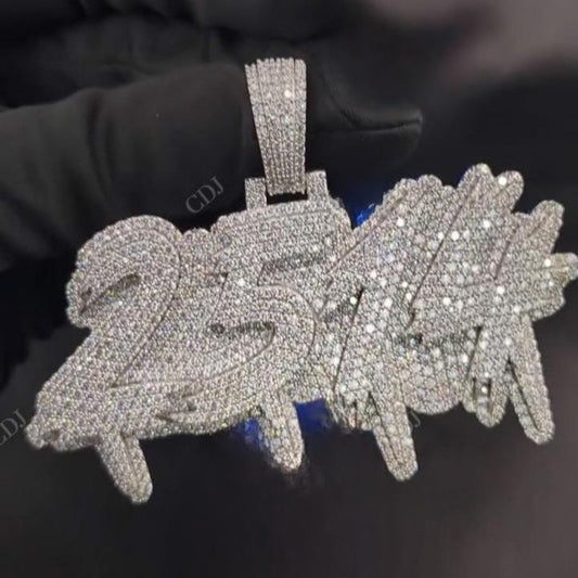 Full Iced Out Diamond "2514" Pendant hip hop jewelry CustomDiamJewel   