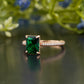 Luxury Green Emerald Engagement Ring customdiamjewel