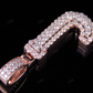 1.5" 1.05 CTW Two Tone Gold Diamond 3D Custom Initial 'J' Letter Pendant CustomDiamJewel