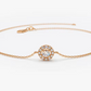 0.15CTW Moissanite Halo Set Diamond Bracelet  customdiamjewel Sterling Silver Rose Gold VVS-EF