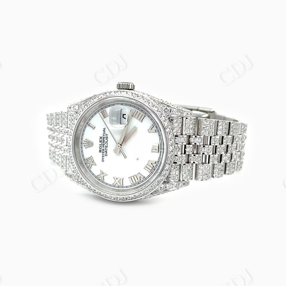 Rolex Small Bezel Buss Down Hip Hop Moissanite Watch customdiamjewel