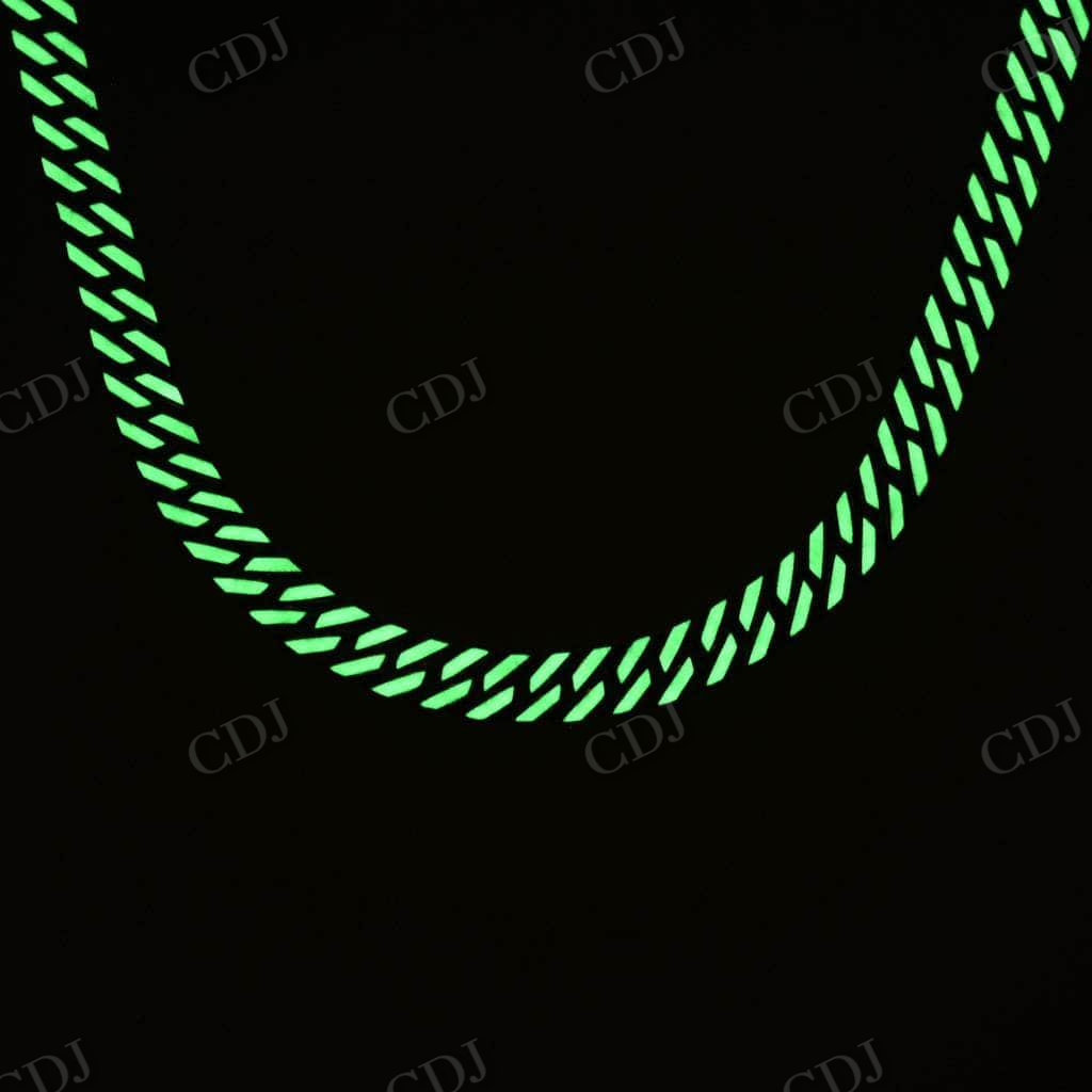 Reversible Diamond Cuban-Link Chain-Glow Chain For Men  customdiamjewel   