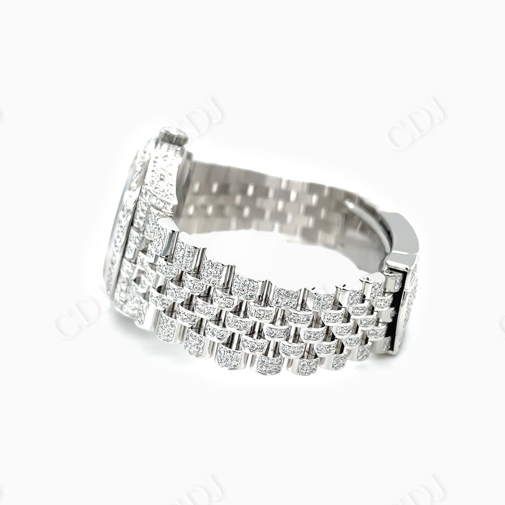 Rolex Small Bezel Buss Down Hip Hop Moissanite Watch customdiamjewel