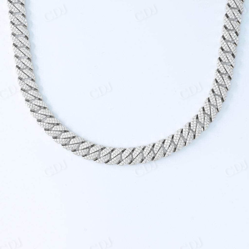 Reversible Diamond Cuban-Link Chain-Glow Chain For Men  customdiamjewel   