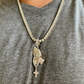 Praying Hands Cross Mens Diamond Pendant  customdiamjewel   