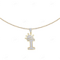 1.75" 10K Gold Diamond Crown Initial "I" Pendant CustomDiamJewel