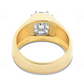 18Kt Emerald Moisanite Cluster Diamond Ring Engagement Ring CustomDiamJewel