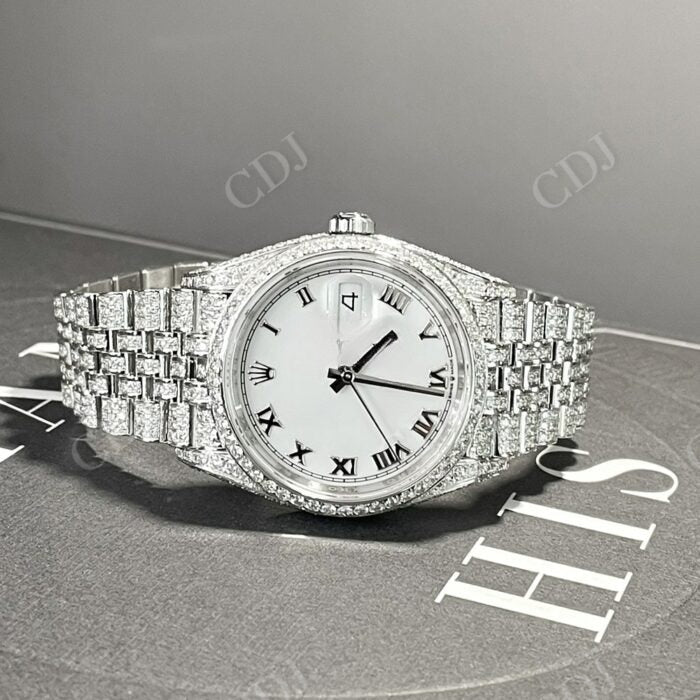 Rolex Small Bezel Buss Down Hip Hop Moissanite Watch customdiamjewel