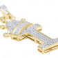 1.75" 10K Gold Diamond Crown Initial "I" Pendant CustomDiamJewel