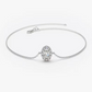 0.15CTW Moissanite Halo Set Diamond Bracelet  customdiamjewel Sterling Silver White Gold VVS-EF