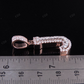 1.5" 1.05 CTW Two Tone Gold Diamond 3D Custom Initial 'J' Letter Pendant CustomDiamJewel