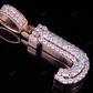 1.5" 1.05 CTW Two Tone Gold Diamond 3D Custom Initial 'J' Letter Pendant CustomDiamJewel