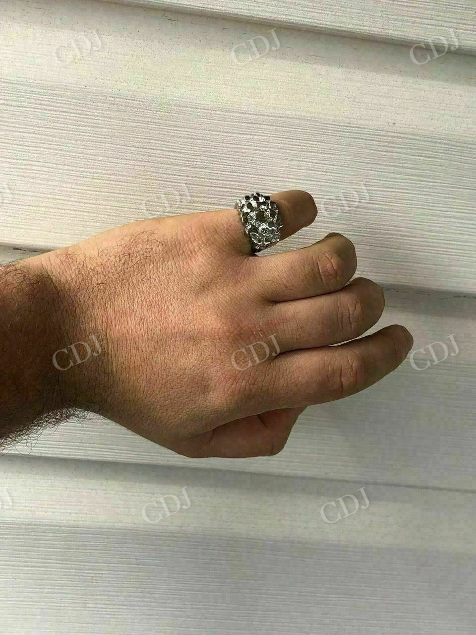 Men's Solid Gold Heavy Nugget Ring  customdiamjewel   