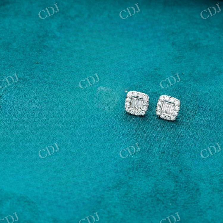 9.00MM Asscher And Round Cut Hip Hop Stud hip hop jewelry customdiamjewel   